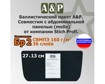 Баллистический пакет в абдоминальную панель (MOLLE) от Stich Profi. Класс защитной структуры Бр 2.