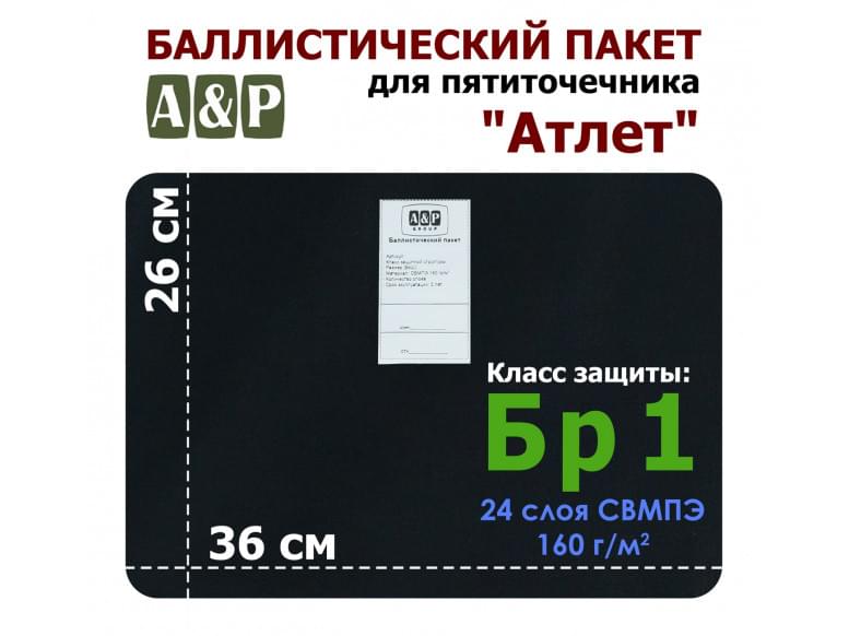 Баллистический пакет для пятиточечника "Атлет". Класс защитной структуры Бр 1.