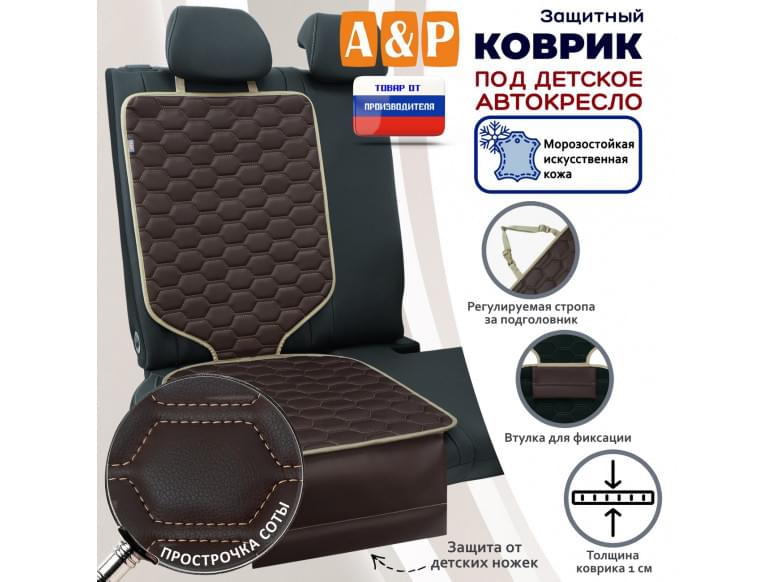 Коврик под детское автокресло. Искусственная кожа. 