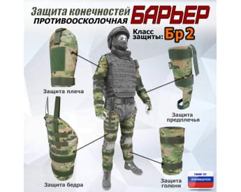 Комплект противоосколочной защиты "Барьер". Класс защиты Бр 2. Цвет: мультикам.