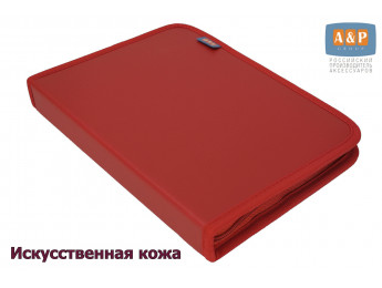 Папка для сервисной книжки "Практик". Искусственная кожа. Формат А5. Цвет: красный.